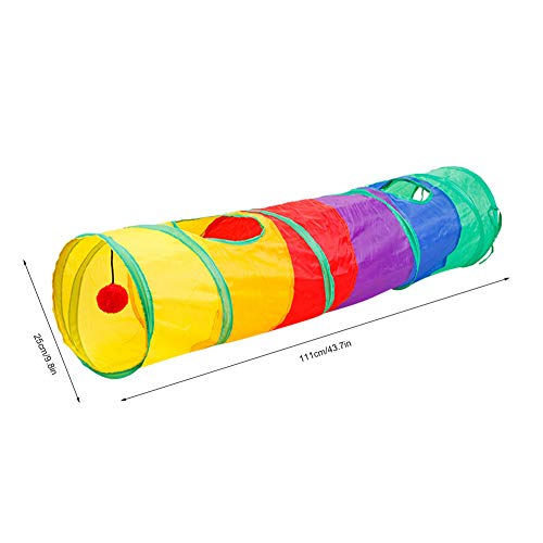 Cat Play Tunnel,Occupiedpet Collapsible Cube Tent with 4 Entry Points - color: I-shaped