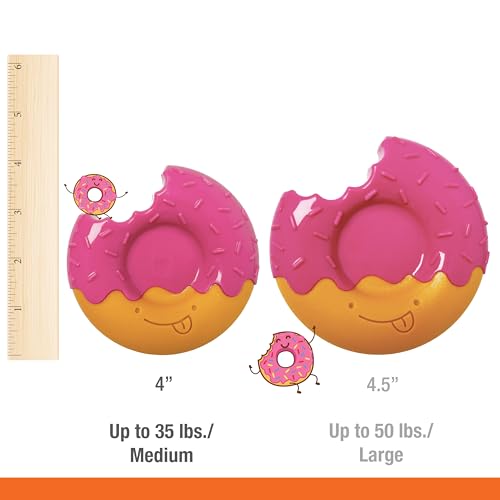 Nylabone Power Chew Donut Dog Chew Toy, Bacon Glazed Flavor, Medium - color: Donut, size: Medium