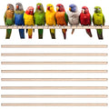 Sintuff Bird Perches Natural Wood Double Slots, 21 Inches, 8 Pcs - size: 21 Inches