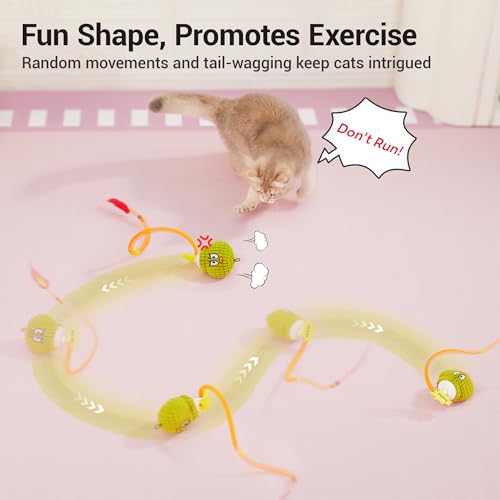 Potaroma Interactive Cat Toy with Motion Sensor, Chirping Sound & Catnip