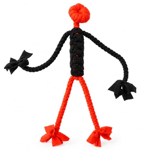 Halloween Scarecrow Braided Fleece Dog Tug Toy, Tug of War Rope - color: Halloween Style