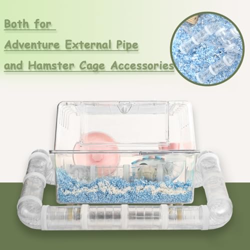 2 Hamster Tubes Kits, DIY Hamster Tunnel Adventure External Pipe - color: White