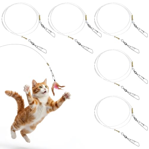 5 Pcs Replacement Strings for Cat Wand Toy,
