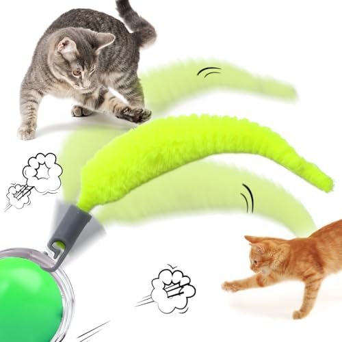 BOXOB 20pcs Cat Ball Replacement Tails, Automatic Moving Interactive Toy
