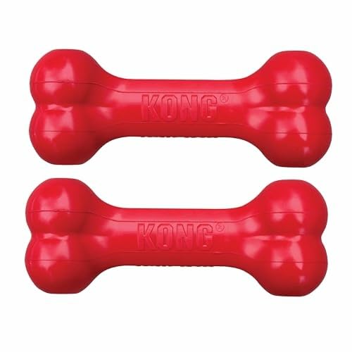 KONG Goodie Bone, Treat-Dispensing Toy, Red, for Small Dogs (Pack of 2) - size: Small (Pack of 2)