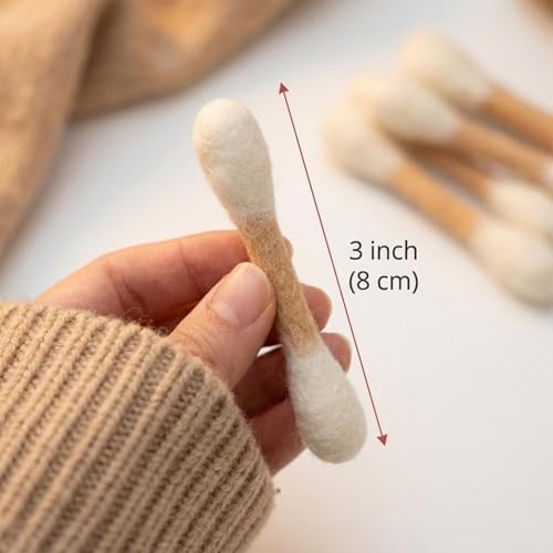 Glaciart One MINI Swabs Cat Toys with Catnip - 6 Pk | Durable for Chew, Cute Cat Toys Interactive Kitty for Boredom, Exercise, & Play | Filled w/Organic Catnip for Anxiety & as Digestive Aid - color: Beige Swabs, size: Mini