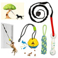 Dog Door Bungee Tug Toy, 4 Pieces, Small Medium Dogs 20 to 50lbs