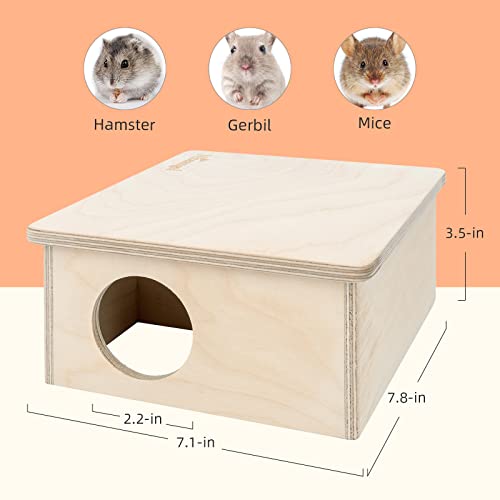 Niteangel Birch Chamber-Maze Hamster Hideout: 1 Entrance 2 Rooms Habitat