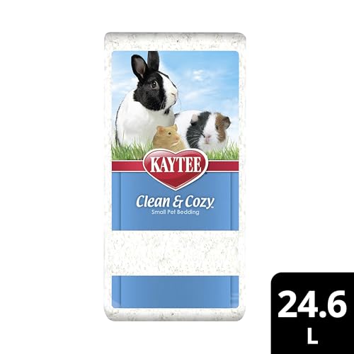 Kaytee Clean & Cozy Paper Bedding for Small Animals, White, 24.6 Liters - size: 24.6 Liter