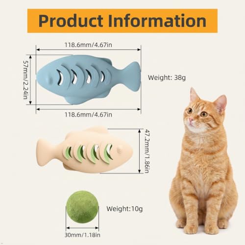 2 Pcs Silicone Cat Toys and Interactive Food Puzzle Feeder, Slow Feeder Treat Dispenser Toy for Indoor Cats and Kittens, Pet Training Toy with Play Ball, Pink, Green, and Blue