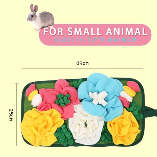 Rabbit Foraging Mat Interactive Bunny Snuffle Mat for Small Animals - color: blue
