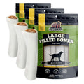 Redbarn Pet Products Large Filled Dog Bones, Cheese & Bacon Flavor - Long Lasting Stuffed Femur Chew Treat Made in USA - 4 Count - Packaging May Vary (Pack of 3) - size: 4 Count (Pack of 3)