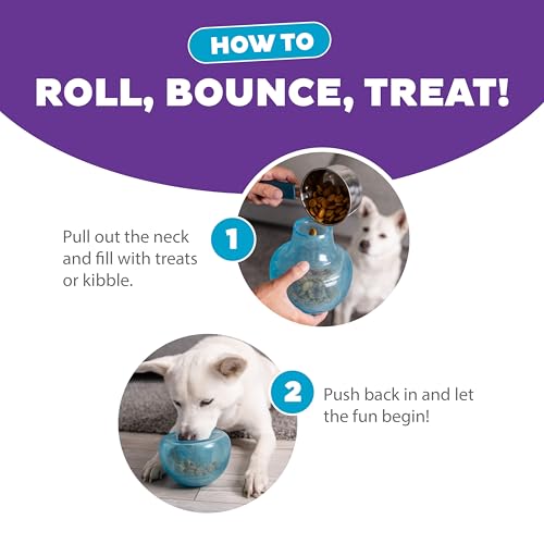 Outward Hound Snoop Interactive Treat Dispensing Dog Toy, Blue, 5" - color: Blue
