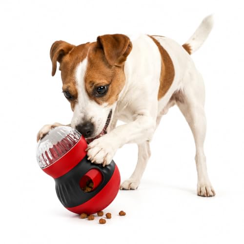 Dog Puzzle Toy, Tumbler Slow Feeder with Adjustable Kibble Release