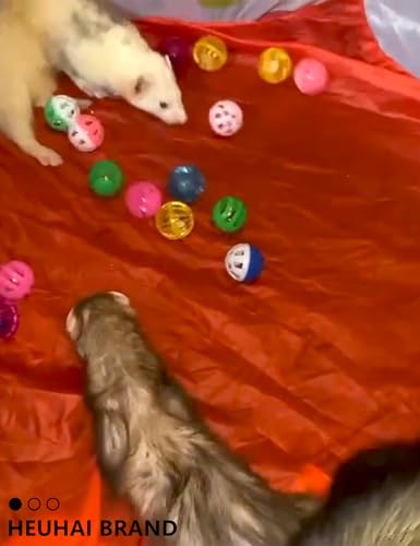 10 Pack Hollow Plastic Play Balls, Assorted Shapes for Ferrets - size: 1.5'' - 2.7''