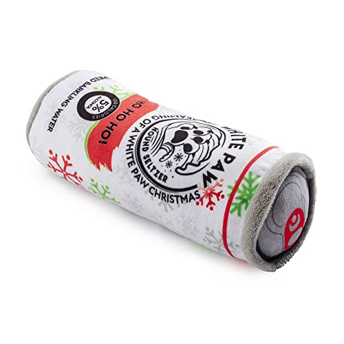 Haute Diggity Dog White Paw Can Plush Dog Toy, Drink Parody Chew Toys - color: WP - Howliday (White, Orange, Black), size: One Size