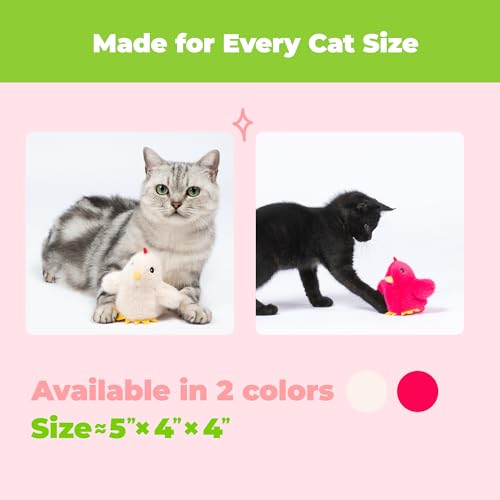 Best Pet Supplies Catify Interactive Flapping Cat Toy - Chick, Beige - color: Flapping Chick Beige