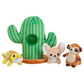 Hollypet Squeaky Hide and Seek Dog Toys for Small and Medium Dogs, Cactus - style: Cactus
