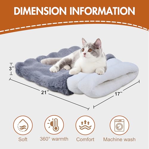3 in 1 Semi-Enclosed Self Warming Burrow Cat Bed Sleeping Cave - color: Style- Gray