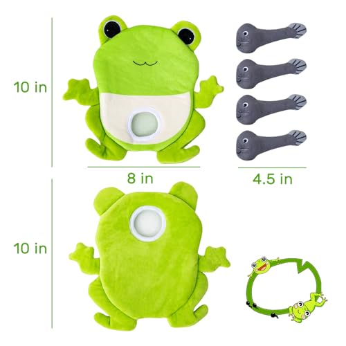 Hollypet Squeaky Hide and Seek Dog Toys for Small and Medium Dogs, Frog - style: Frog