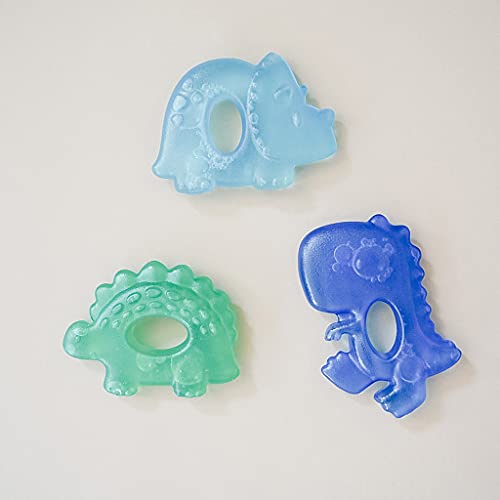 Itzy Ritzy Water-Filled Teethers for Teething Relief, Set of 3 (Dinosaur) - color: Dinosaur