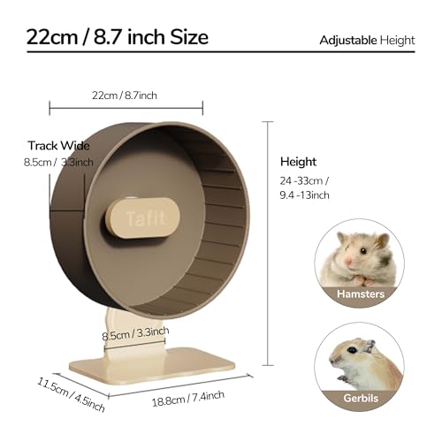 Super‑Silent Hamster Exercise Wheel – 8.66‑inch Quiet Running Spinner - color: Nut Brown, size: 8.7inch