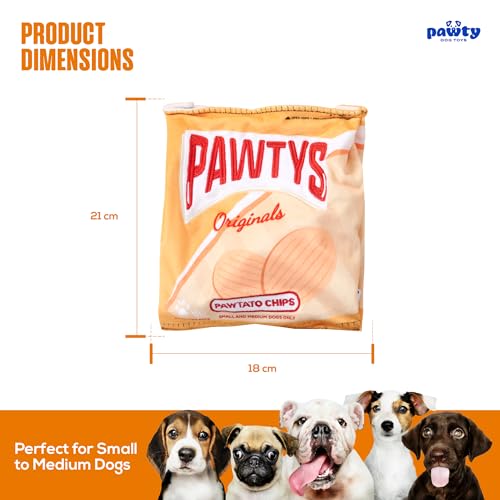 PAWTATO Chips - Interactive Plush Snuffle Dog Toy with Crinkle Paper - Hide and Seek Snuffle Puzzle Dog Toy - Dog Enrichichment - Mental Stimulation Stress Relief - Durable Tough - style: PAWTATO Chips
