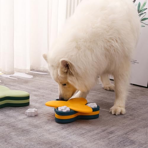 Slow Feeder Bowl,Rotating Dog Food Dispenser,Intelligence Training for Dogs, Dog Puzzle Toys,Suitable for for Small/Medium/Large Dogs, Regulates Eating Speed, Prevents Overeating. - size: 9.65"*9.65"*2.55"