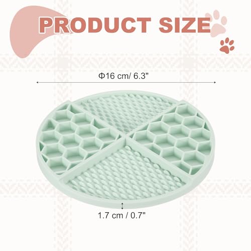 Slow Feeder Dog Bowls, Anti-Choking, Mint Green, Dia: 6.3" - color: Macaron Colors - Mint Green, size: Diameter: 6.3"