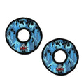 TUFFY® 2 Pack Ultimate Ring Ultra Durable Plush Dog Toys - color: 2PK Blue Camo Ring