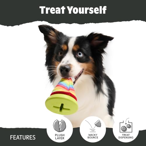 BarkBox Treat Yourself Party Hat Dog Toy - Toy for Small to Medium Dogs - color: Treat Yourself