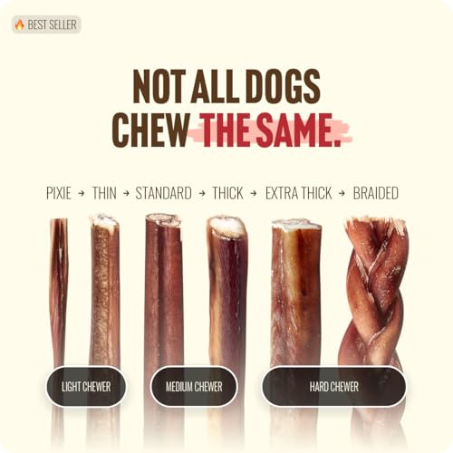 Natural Farm 4 Inch Bully Sticks for Small Dogs & Puppies, 10 Count - size: 4" Standard - 10 Count