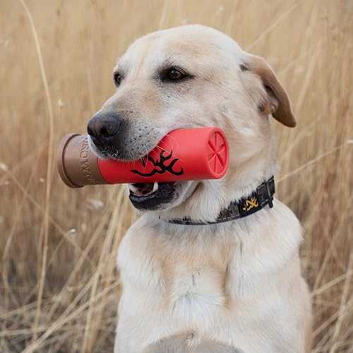 Browning Shot Shell Chew Toy Red - color: Shot Shell Red Squeaker Toy