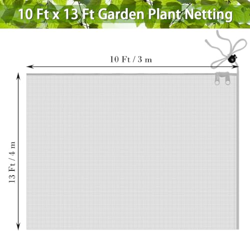 FONUNO Fruit Tree Netting with Zipper Birds Netting for Fruit Trees, White - color: White, size: 10 x 13 feet - 1 Pack