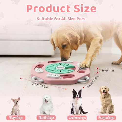 MateeyLife Dog Puzzle Toy, Interactive Dog Toys to Keep Them Busy, Enrichment Toys for Dogs, Treat Dispensing Dogs Toy with Slow Feeder for Smart Breeds, IQ Training, 2 Levels, 2 Packs
