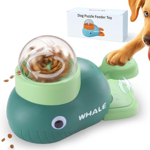 Interactive Dog Toys & Cat Toys for Indoor Cats, Dog Puzzle Toy Slow Feeder Bowl, Puppy Enrichment Toys, Interactive Cat Toys, Dog Feeder Puzzle Toy for Smart Dogs to Keep Them Busy - color: Whale-Green