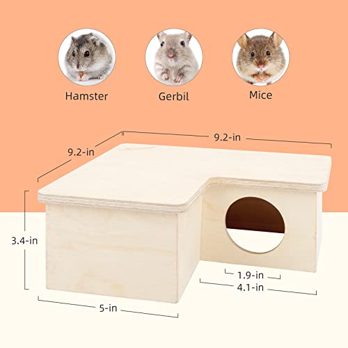 Niteangel Multi-Chamber Hamster House Maze: 1 Entrance 3 Rooms Maze Habitat - size: 3-Room Small