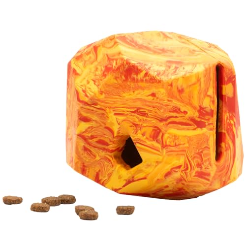 Ruffwear, Gnawt-a-Rock, Interactive Dog Toy, Salamander Orange - color: Salamander Orange