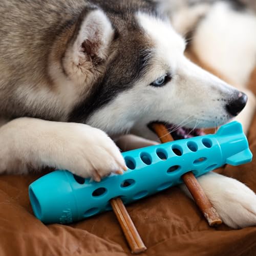 Messy Mutts Totally Pooched Stuff n Chew Rocket Stick, 10 Inch, Green - color: Green