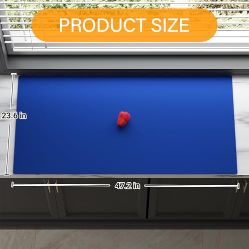 Silicone Protector Mat 47x24 Inch,Blue - color: Bule