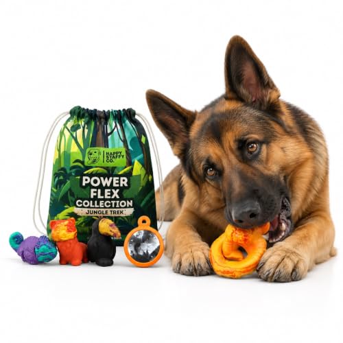 Happy PowerFlex Jungle Trek Dog Chew Dog Toys, 5 Piece Set