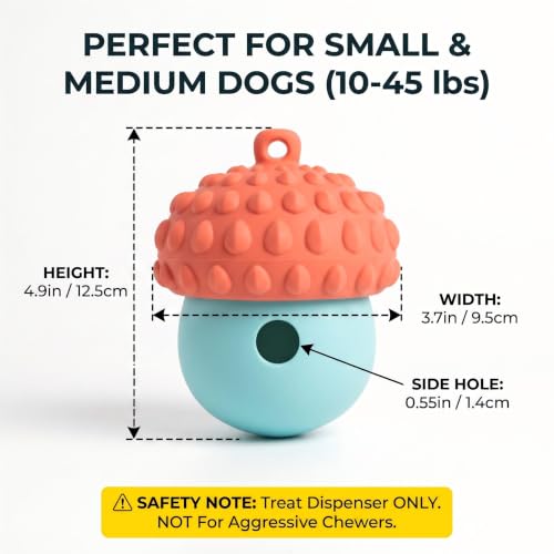 Dog Toy Treat Dispenser, Slow Feeder Puzzle (Reddish Blue) - color: reddish blue