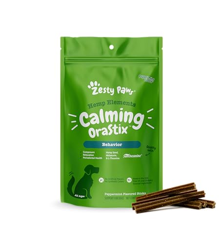 Zesty Paws OraStix Dog Calming Dental Sticks - Peppermint, 12 oz - size: 12 Ounce (Pack of 1)