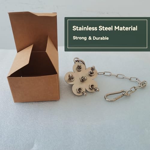 JSLZF Stainless Steel Parrot Toy, Hanging African Grey Chew Toy for Bird