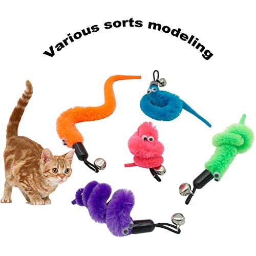 CATENAS Cat Wand Attachments - 15 PCS Worm Refill for Cat Toys - color: 15 PCS Cat Worm Toy Refills
