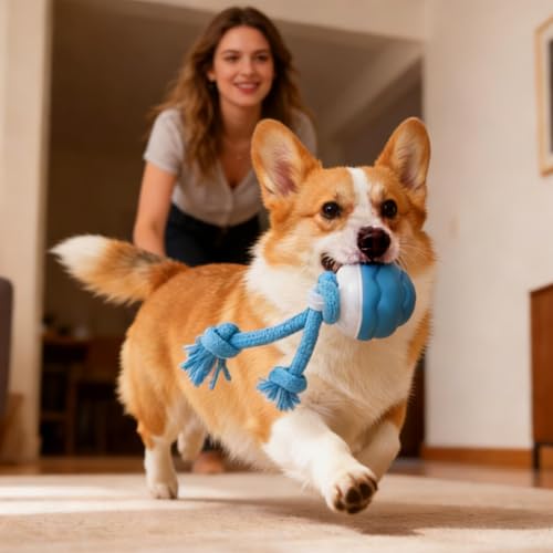 Goosheep 2026 New Interactive Dog Toys, Automatic Moving Dog Ball for Medium/Large Dogs, Interactive Smart Rolling Dogs Toy Ball with Light Up to Keep Them Busy(Blue) - color: Blue