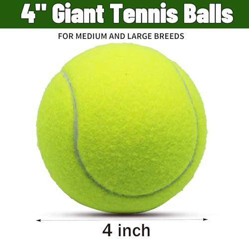Magicorange Large Tennis Balls for Dogs, 2 Pack 4 Inch Big Tennis Ball - size: 2 pack