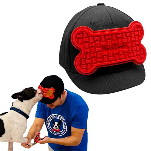 Distract-A-Hat ™ by Warren London - Dog Grooming Distraction Lick Hat for Nail Clipping and Grooming – Adjustable Fit with Adhesive Dog Lick Pad, Spreader & Cleaning Brush Included