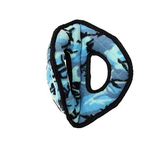 TUFFY® 2 Pack Ultimate 3Way Ring Ultra Durable Plush Dog Toys - color: 2PK Blue Camo 3Way Ring