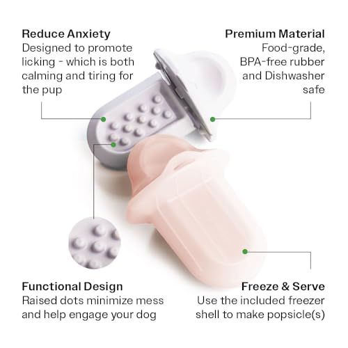 Diggs Groov Crate Training Aid for Puppies and Nervous Dogs – Calming Lick Mat for Crate Training & Separation – Puppy Enrichment Toy with Freezer Shell – BPA-Free – (Ice) - color: Ice